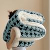 Houndstooth Pattern Spring Autumn Warm Fleece Blanket Cozy Soft Office Naps Sofa Bed Throw Blankets Jacquard Soft Plush Blanket