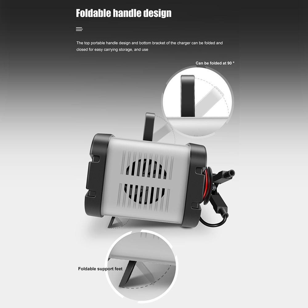 Зарядное устройство, интеллектуальное автоматическое зарядное устройство 12 В с большим экраном, устройство для обслуживания аккумулятора