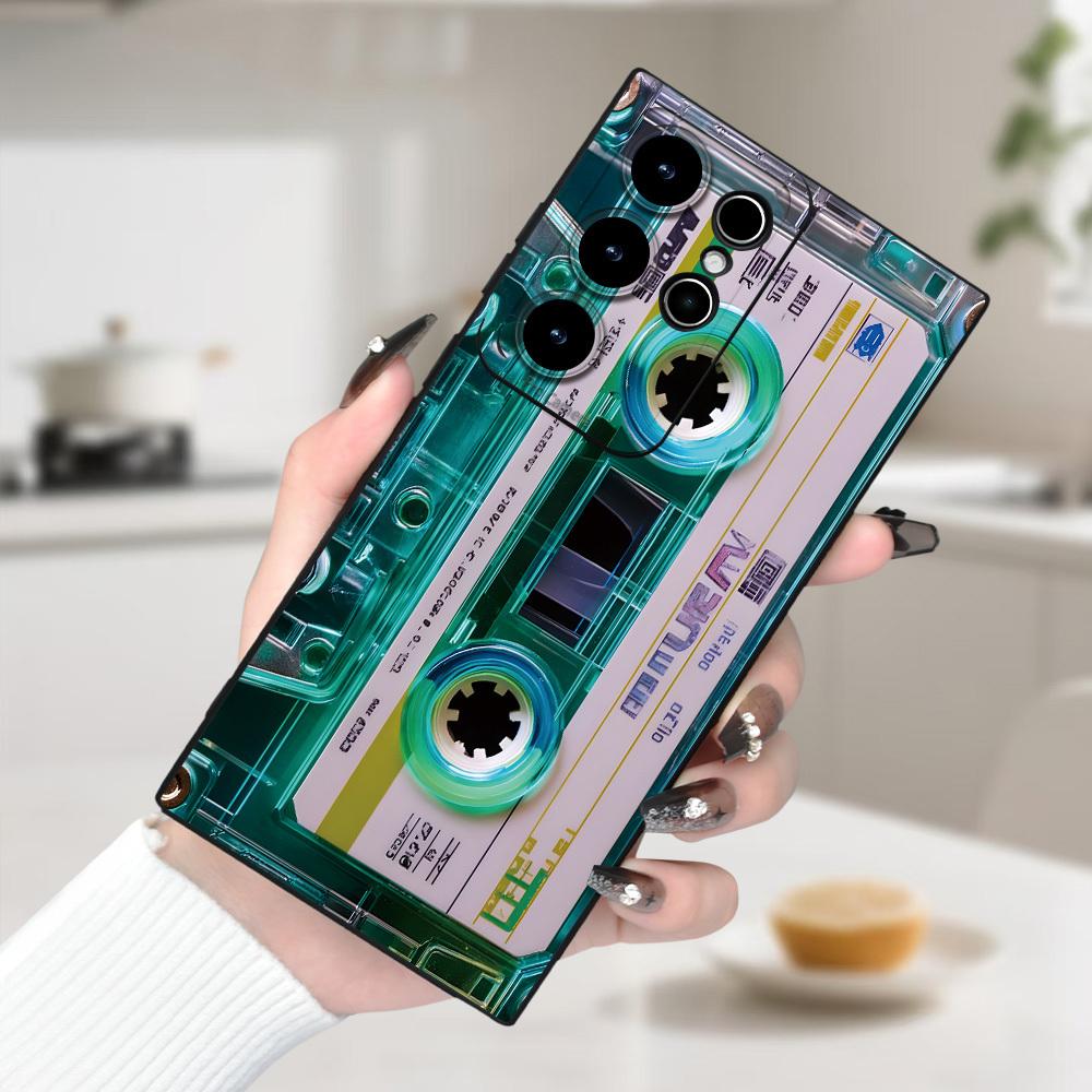 Силиконовый чехол для телефона с принтом ретро-кассеты для Samsung Galaxy S26 S25 Ultra S24 Plus S23 S22 S21 S20 A15 A35 A54 A55