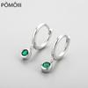 925 Sterling Silver Green Zircon Hoop Earring For Women Small Hoop Earrings Jewelry Gifts