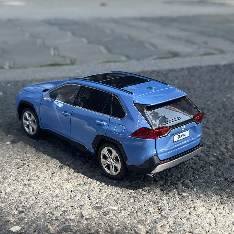 1:24 Toyota RAV4 Внедорожник Сплав Модель Автомобиля Литье Металлические Игрушечные Транспортные Средства Модель Звук и Свет Симуляция Коллекция Детский Подарок A603