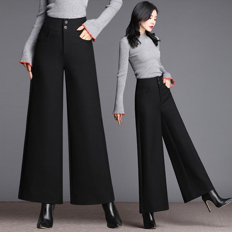 Brand 2025 Women's Wide-Leg Suit Pants: A Chic, Versatile Choice for Autumn/Winter.