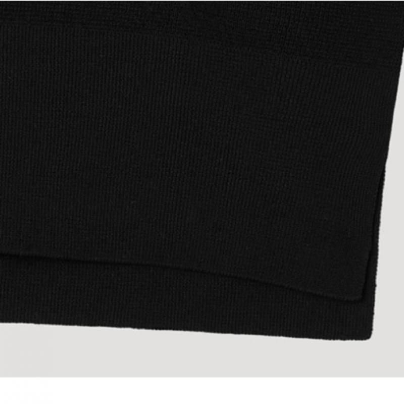 [She S miSS] Открытый воротник V-образный вырез трикотаж SSkpop21640 Bk