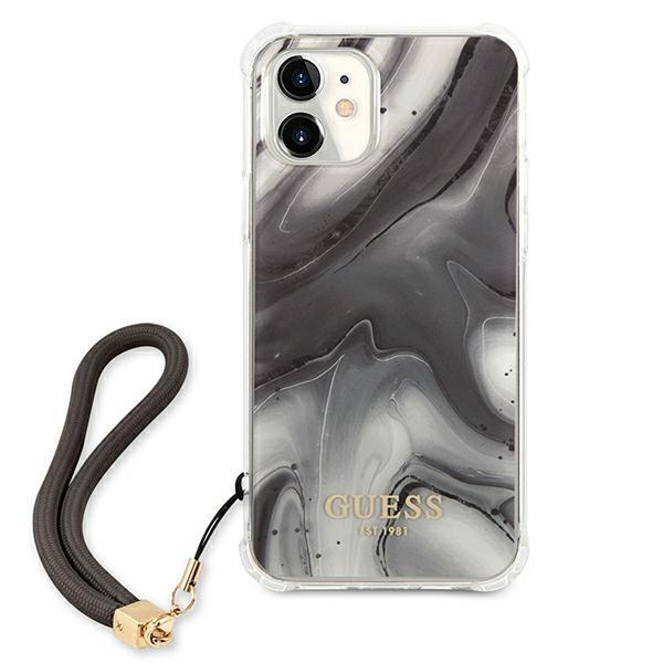 Etui do iPhone 12 mini Guess Marble Collection Szare