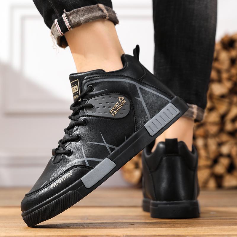 Модная кожаная мужская обувь Кроссовки Тренд Повседневная обувь Дышащие Для отдыха Мужские кроссовки Мужская нескользящая обувь Мужские кроссовки для скейтбординга