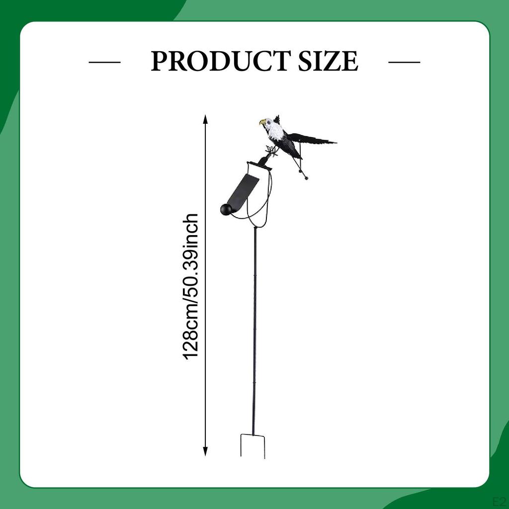 Садовая качалка Ветряная скульптура Колышек Орла Реалистичное украшение Креативная фигурка Птица
