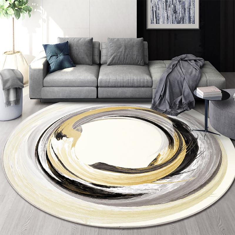 Nordic Round Carpets for Living Room Decoration Teenager Bedroom Decor Rugs Home Sofa Carpet Nonslip Area Rug Washable Floor Mat
