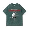 275 GSM Washed T-shirts 100% Cotton Chainsaw Man V41 Denji Print Unisex Heavy Cotton T Shirt