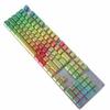 Толстые колпачки клавиш PBT Dye Sub с верхним печатным рисунком спереди 108-клавишные радужные колпачки для игровой механической клавиатуры MX hes