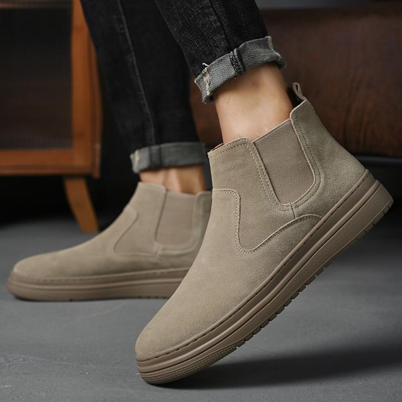 Модные мужские ботинки из натуральной кожи Минималистичные и модные стили дизайна Для повседневного офиса, отдыха на природе, прогулок Классические мужские туфли в стиле ретро