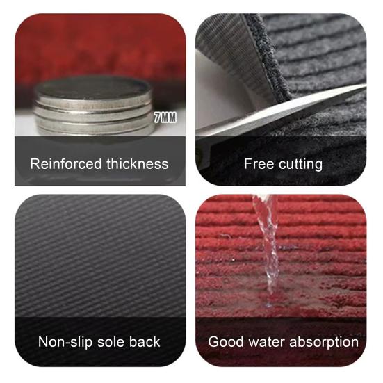 Коврик для пола с противоскользящим дизайном, ультратонкий профиль, придверный коврик, влагопоглощающий входной коврик, пескозащитный коврик для прихожей