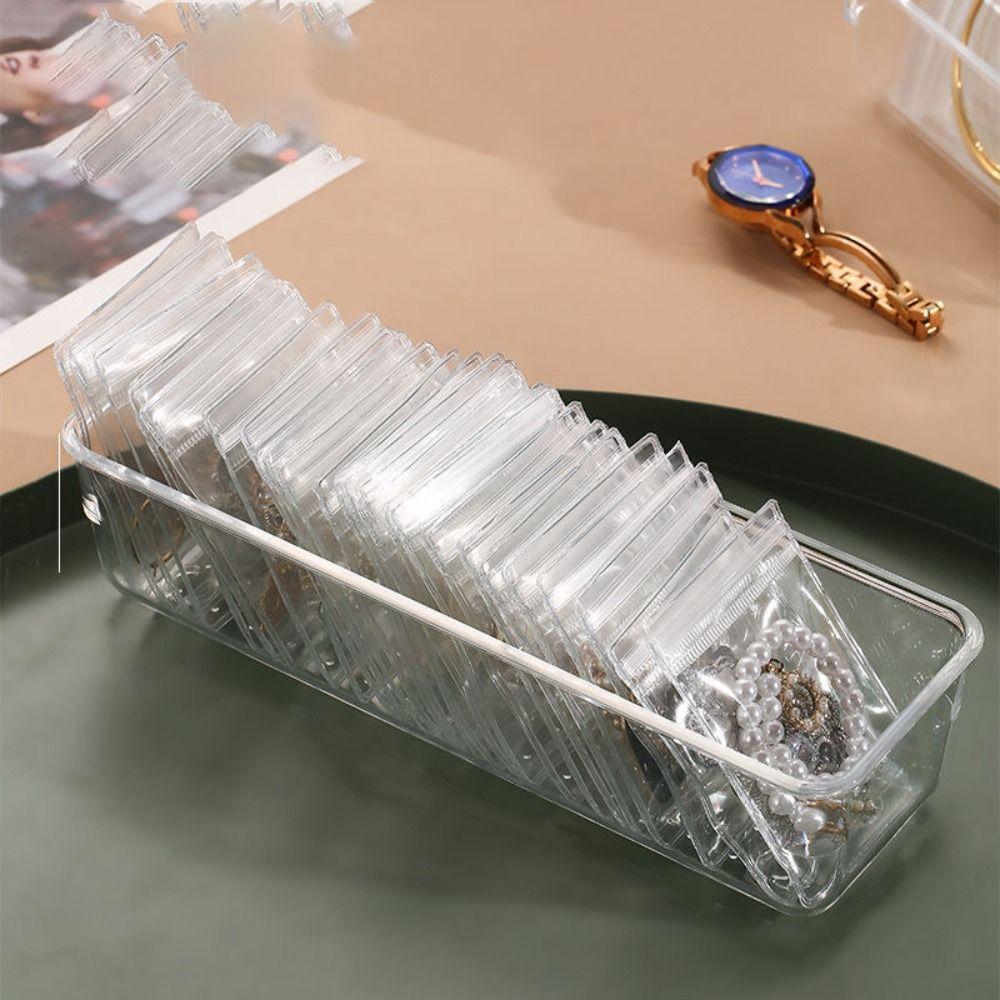 Изысканные упаковочные пакеты для ювелирных изделий Прозрачный мини-подарочный мешочек для ювелирных изделий Ожерелье