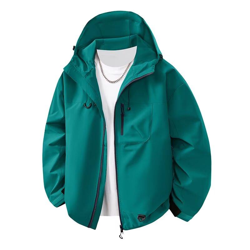 Мужская и женская повседневная куртка для активного отдыха, для пеших прогулок, ветрозащитная, водонепроницаемая, с капюшоном, тонкое пальто