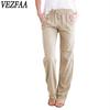 Женские модные повседневные однотонные брюки с высокой талией и принтом, брюки и капри