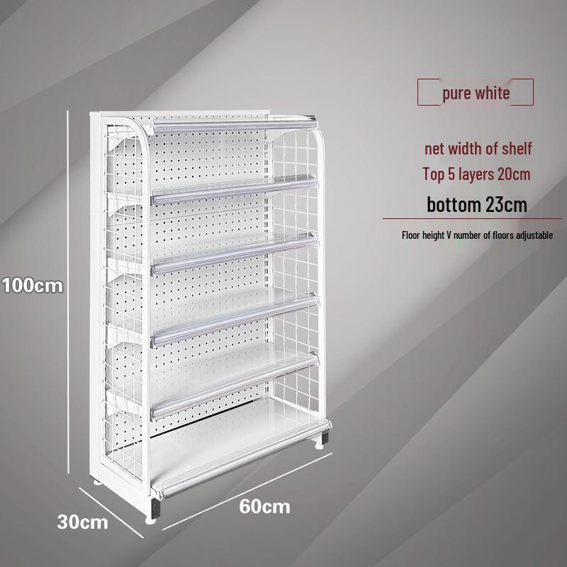 Single-Sided Snack Display Shelf for Convenience Store Registers