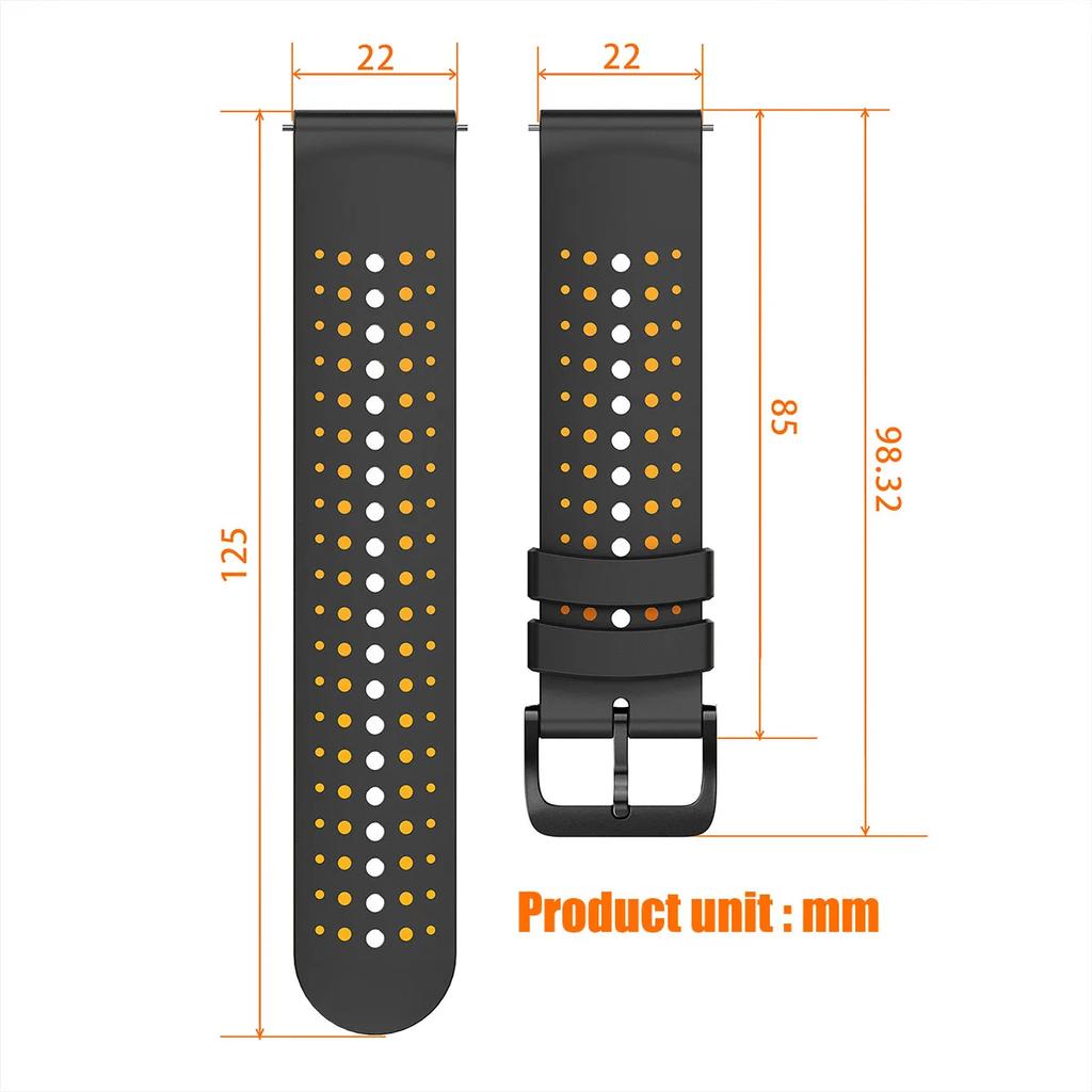 22mm Silicone Watch Strap For POLAR Vantage M3 M2 M V3 Sports Band For POLAR Grit X X2 Pro Titan Bracelet Replacement Wristband