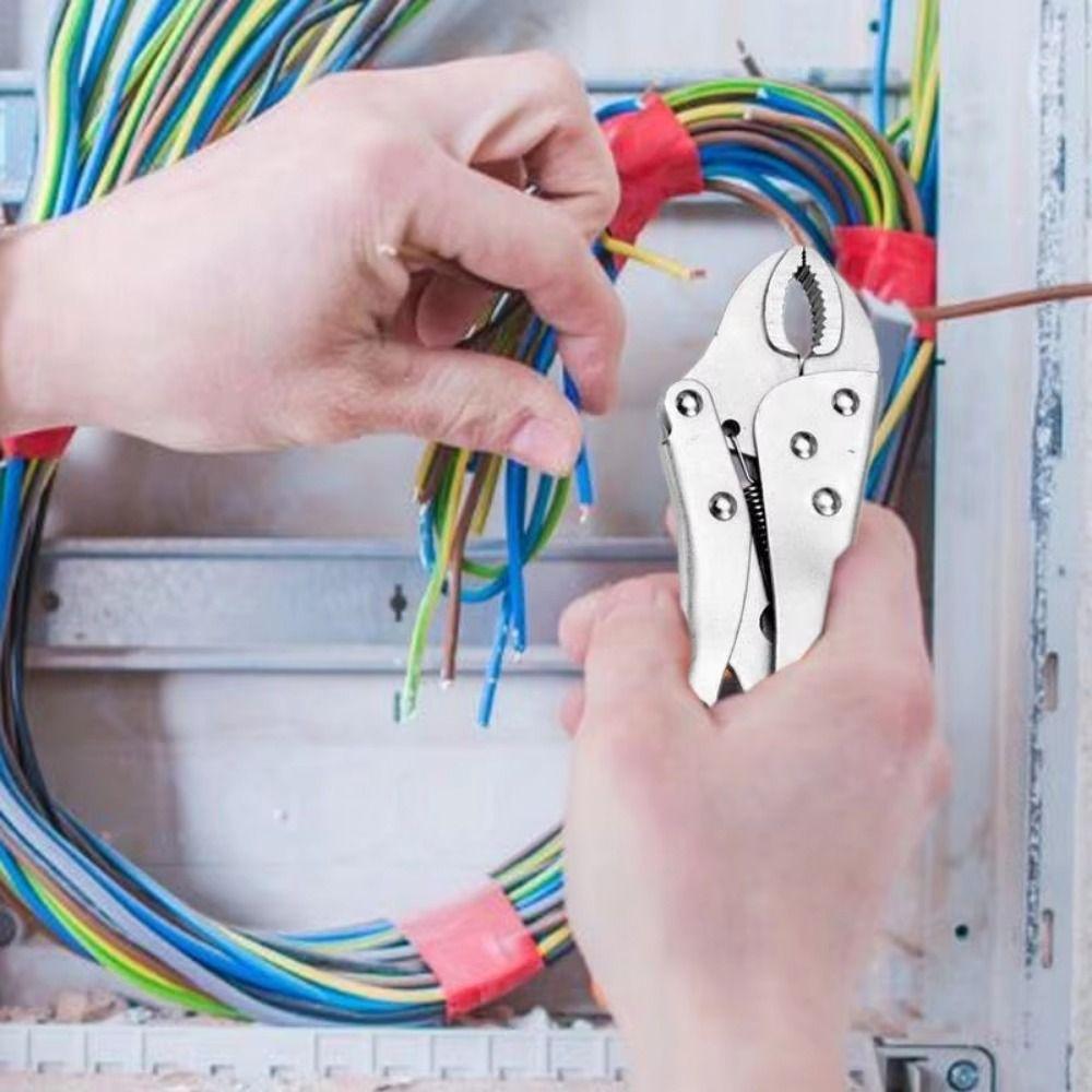 Heavy Duty Locking Pliers Circular Mouth Curve Jaw Spanner Durable Vise Vice Grips  Clamping Parts
