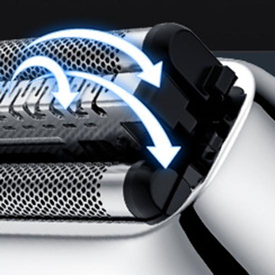 Мини-электробритва со светодиодным дисплеем, USB-перезаряжаемая, водонепроницаемая, с 3 головками, портативная дорожная бритва для мужчин, триммер для бороды, инструмент для удаления волос