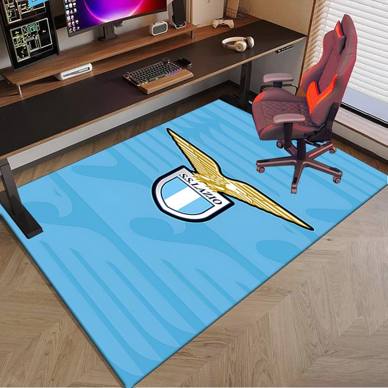 Lazio Football Club Emblem Area Rug Office rug, Chair Rug, Decor Carpet Livingroom bedroom Mat, Large Size Fan gifts Christmas gifts