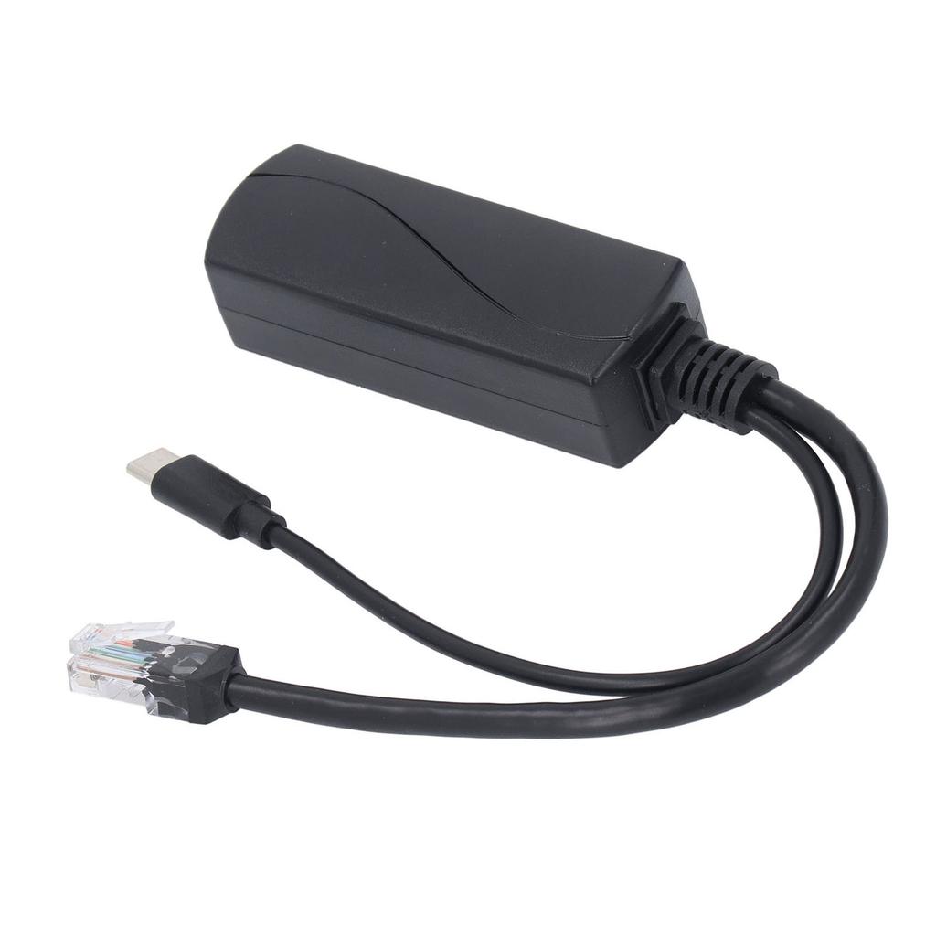 Gigabit PoE Splitter for Pi 5 5B 5V IEEE802.3af Compliant PoE to USB C Adapter 1000Mbps High Speed Power Over Ethernet