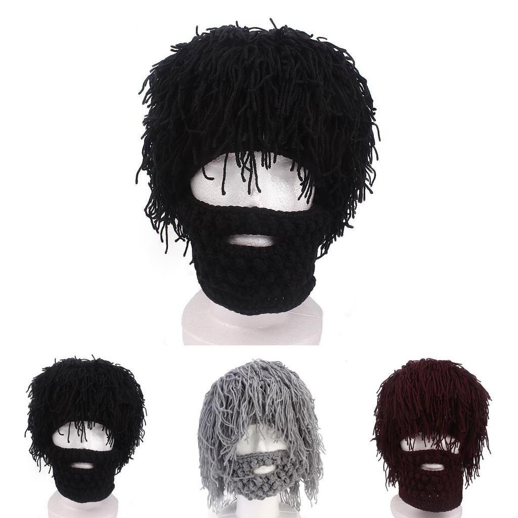 Quality Mens Wig Beard Hats Beanies For Warmth And Style In Any Winter Activity**