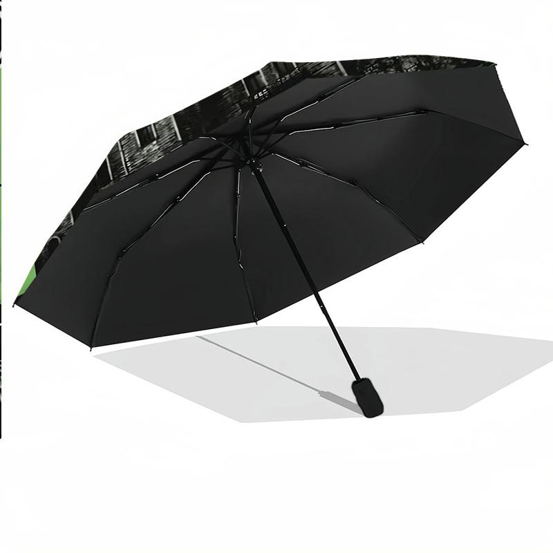 The Addams Family Windproof Auto 8 Rib Folding Umbrella Portable Outdoor Parasol