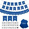 Blue Banner kit,  Phrase Banner, ize Your Party Banner Signs, Handwriting Banners Party Supplies Unique Decor With Letters A~Z and heart Stencil