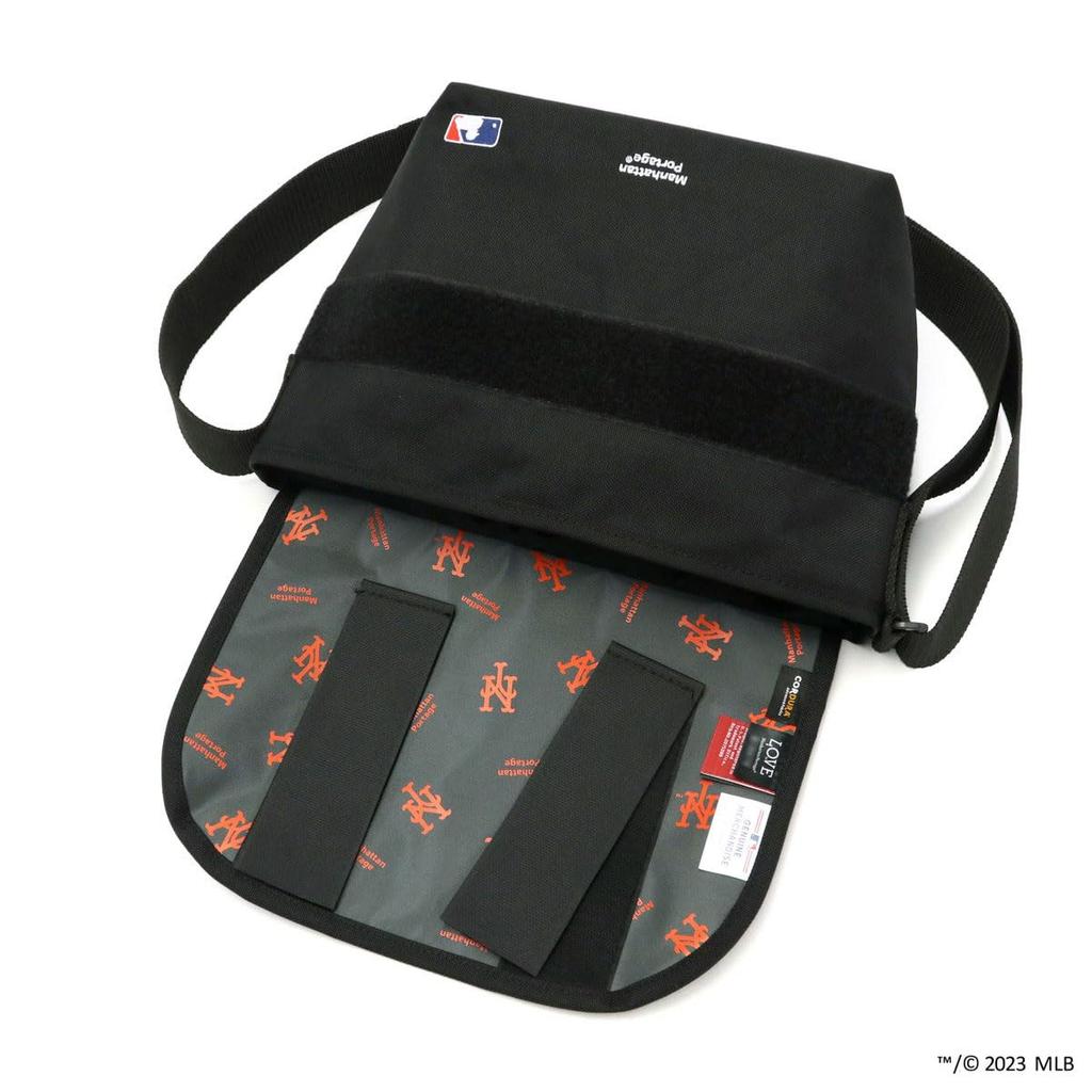 Подлинная сумка-мессенджер MP1605JRMLBMETS Повседневная сумка-мессенджер JR MLB METS BLK [Manhattan Portage] [Официальный]