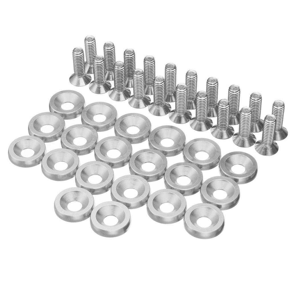 20 шт. M6x15 мм CNC алюминиевый автомобильный стайлинг универсальные наклейки на бампер пароль для комплекта для наряда на болты с шайбами на крыльях моторного отсека