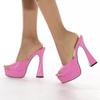 Elegant Platform Solid Color Women Sandals Slippers Sexy Runway Outdoor Beach High Heel Shoes Size 35-41