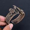 Тигровый глаз, обмотанный медной проволокой 999 пробы, серебряный браслет-манжета, регулируемый, украшения из драгоценных камней ручной работы, подарок для мамы, антикварные украшения