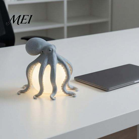 Праздничный подарок для детей 3D-печатный ночник-осьминог, креативная настольная лампа с пультом дистанционного управления, светодиодная лампа с 7 цветами для гостиной