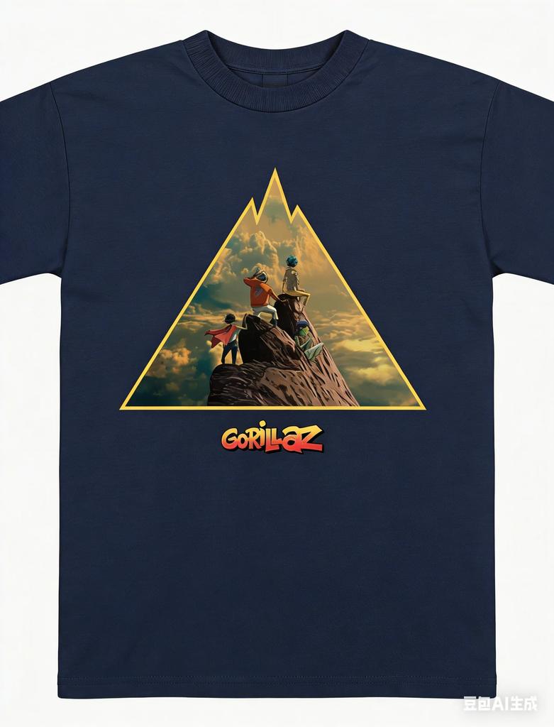 2026 Gorillaz The Mountain Альбом Футболка Мужская и Женская Чистый Хлопок Летняя Одежда Хип-Хоп Мода Футболка Уличная Мода Унисекс
