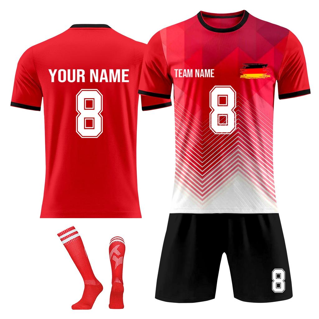 Комплект персонализированных рубашек для мужчин и девочек с именем и номером, футбольные майки на заказ для мальчиков, тренировочный костюм