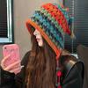 Autumn And Winter Warm Wool Hat Hand-Woven Hollow Bag Hat Women'S Ethnic Style Fringed Ear Protector Knitted Hat