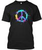 Футболка в стиле хиппи с принтом tie-dye 'Мир' Сделано в США Размеры от S до 5XL