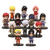 12pcs/set Anime Naruto Shippuden Hinata Sasuke Itachi Kakashi Gaara Jiraiya Sakura Q Version PVC Figures Toys Dolls Kid Gift