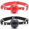Bdsm Fetish Leather Sex Products Bondage Belt Mouth Ball Gag Plastic Ball Adult  Gags Erotic Sm Toys Open Mouth Gag For