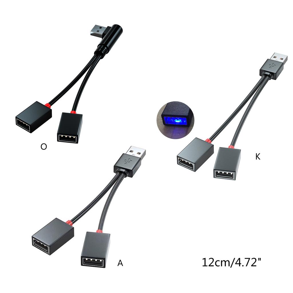 USB-разветвитель, 1 штекер на 2 гнезда, USB-удлинитель, зарядный шнур, адаптер питания, преобразователь-сплиттер