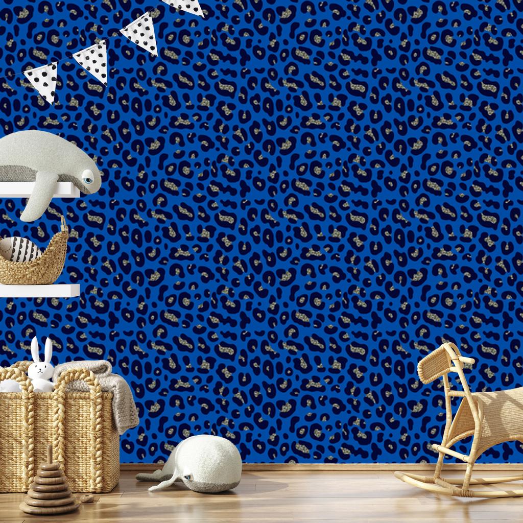 Blue Animal Skin Wallpaper for Living Room and Bedroom 50x1000