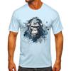 Jungle Ape Watercolor Tee 100% Organic Cotton Relaxed Fit Artistic Gorilla Design for Wildlife Enthusiasts