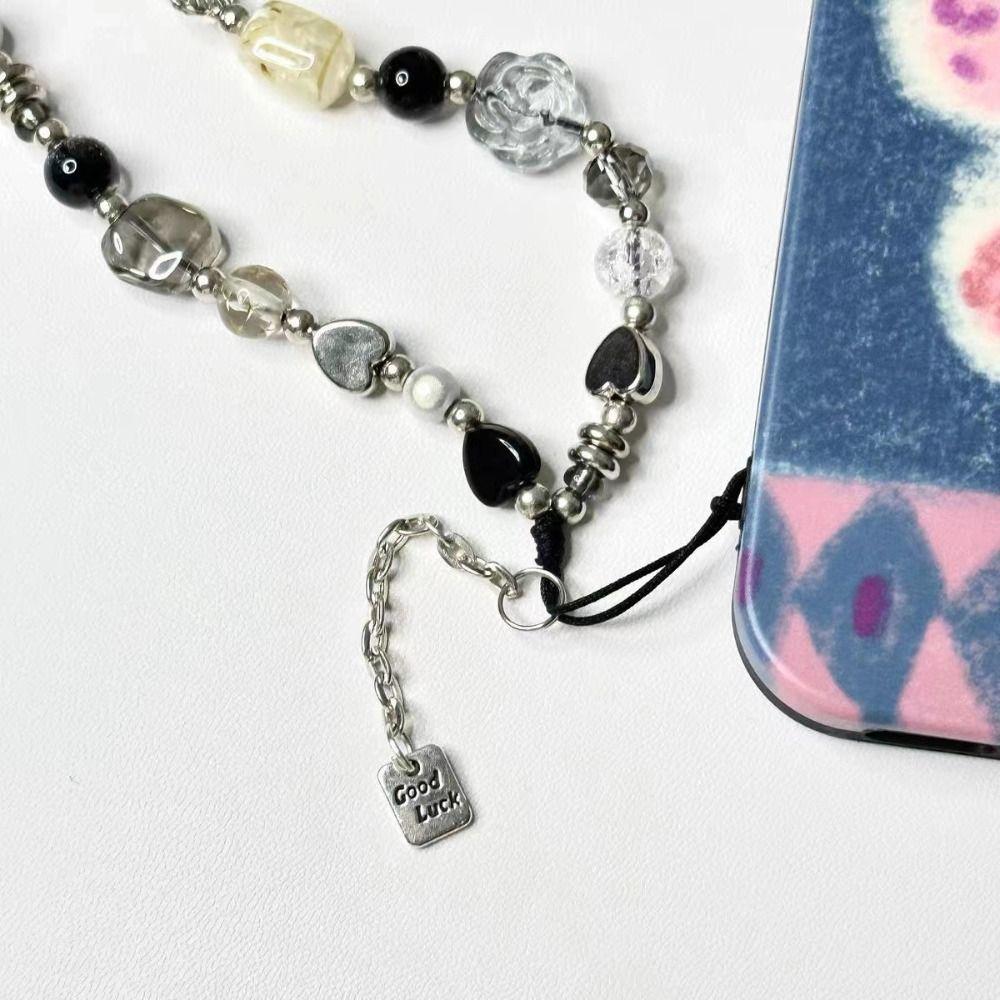 Burst Beads Mobile Phone Lanyard Colour Mixture Key Chain Cell Phone Chain Mobile Phone Decoration