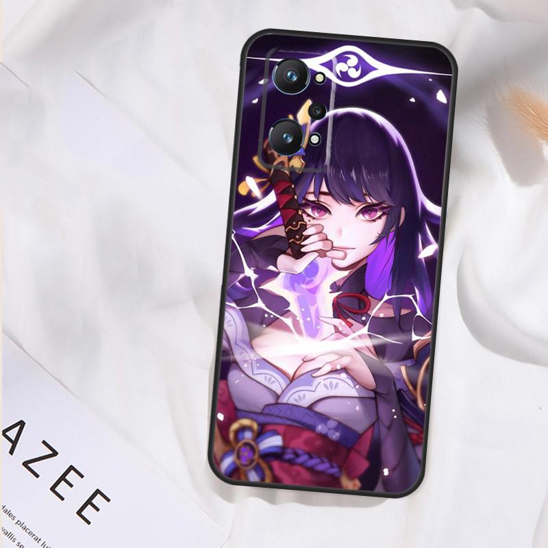 Genshin Impact Raiden Shogun Case For Realme 15 13 12 11 14 Pro Plus GT6 GT7 Pro C55 C15 C35 C33 C61 C63 C65 C67 C71 C75