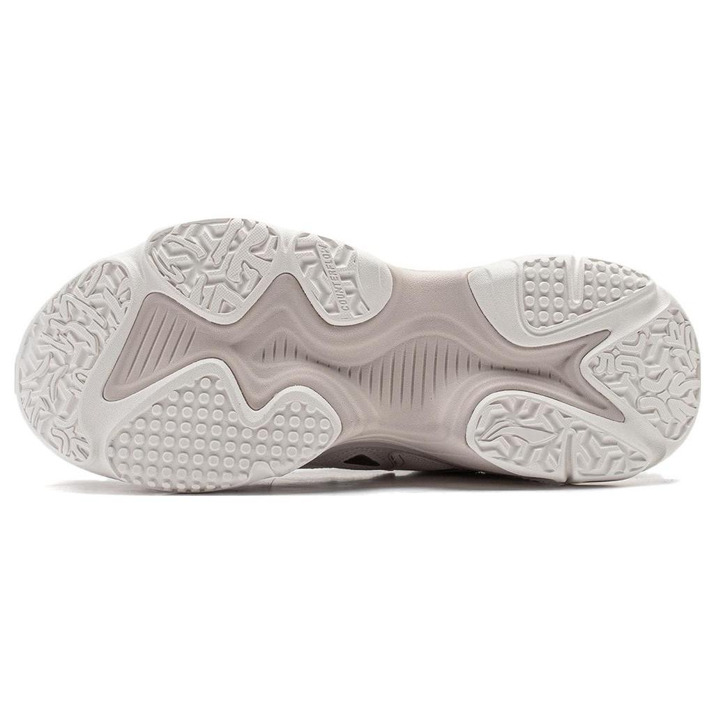 Li Ning Qian Xing Ce 2 CF Su Wu Xia Qing Qiu Comfortable Versatile Non-Slip Wear-Resistant Low-Top Casual Shoes Men Sneakers Mica-Gray AGLT167-3