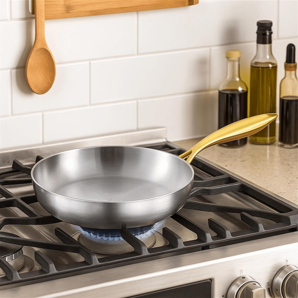 316 Stainless Steel Frying Wok Universal Cooking Pot Household Steak Skillets Induction Cooker