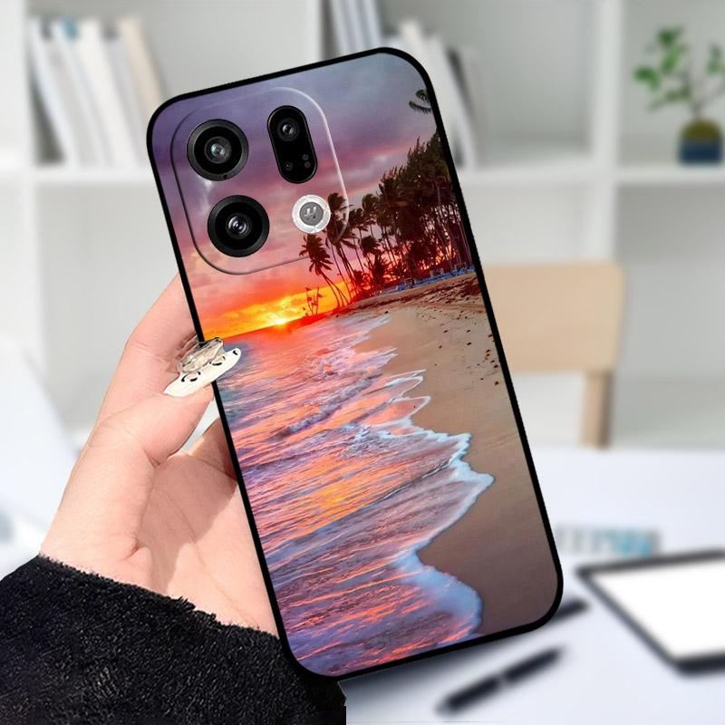 Чехол для OPPO Find X9 X9Pro, мягкий силикон, черный ТПУ, защитная задняя крышка для телефона OPPO FindX9 X 9Pro, ударопрочный бампер