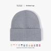 European and American Style Men and Women's Autumn and Winter Beanie Unisex Outdoor Thicken Warm Solid Knitted Woolen Hat