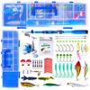 Fishing Tackle Box Kit Fishing Lures Rods Accessories Kit Minnow Metal Jig Spoon Tackle Accessories with Box For Bass Pike Crank