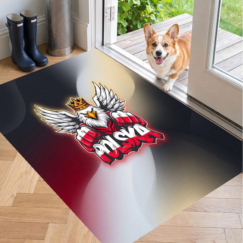 Soft Floor Carpet Poland Football Pattern Area Rug Decorative Mat For Home Room Decoration