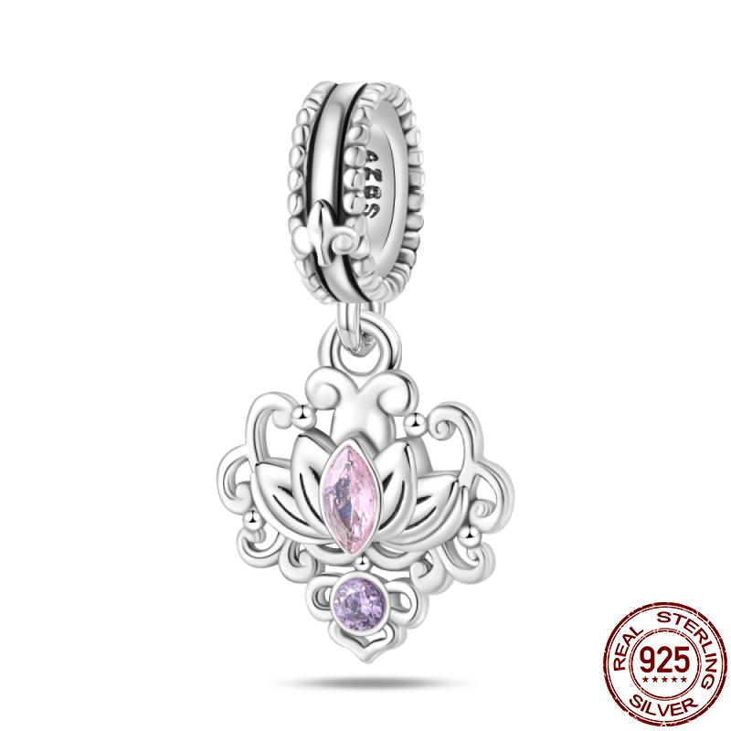 Новая серия Романтические Классические Медные Бусины - Цветок Лотоса Подходит для Браслета-цепочки 3 мм Diy Шарм Для Женщин Ювелирные Изделия Модный Подарок